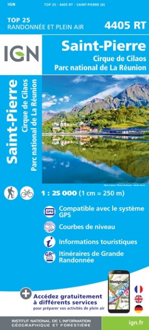 Online bestellen: Wandelkaart - Topografische kaart 4405RT Saint-Pierre, La Reunion | IGN - Institut Géographique National
