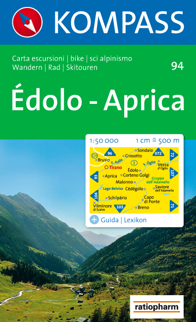 Wandelkaart 94 Édolo-Aprica | Kompass |