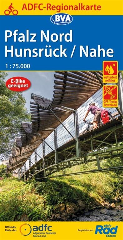 Online bestellen: Fietskaart ADFC Regionalkarte Pfalz Nord, Hunsrück, Nahe | BVA BikeMedia