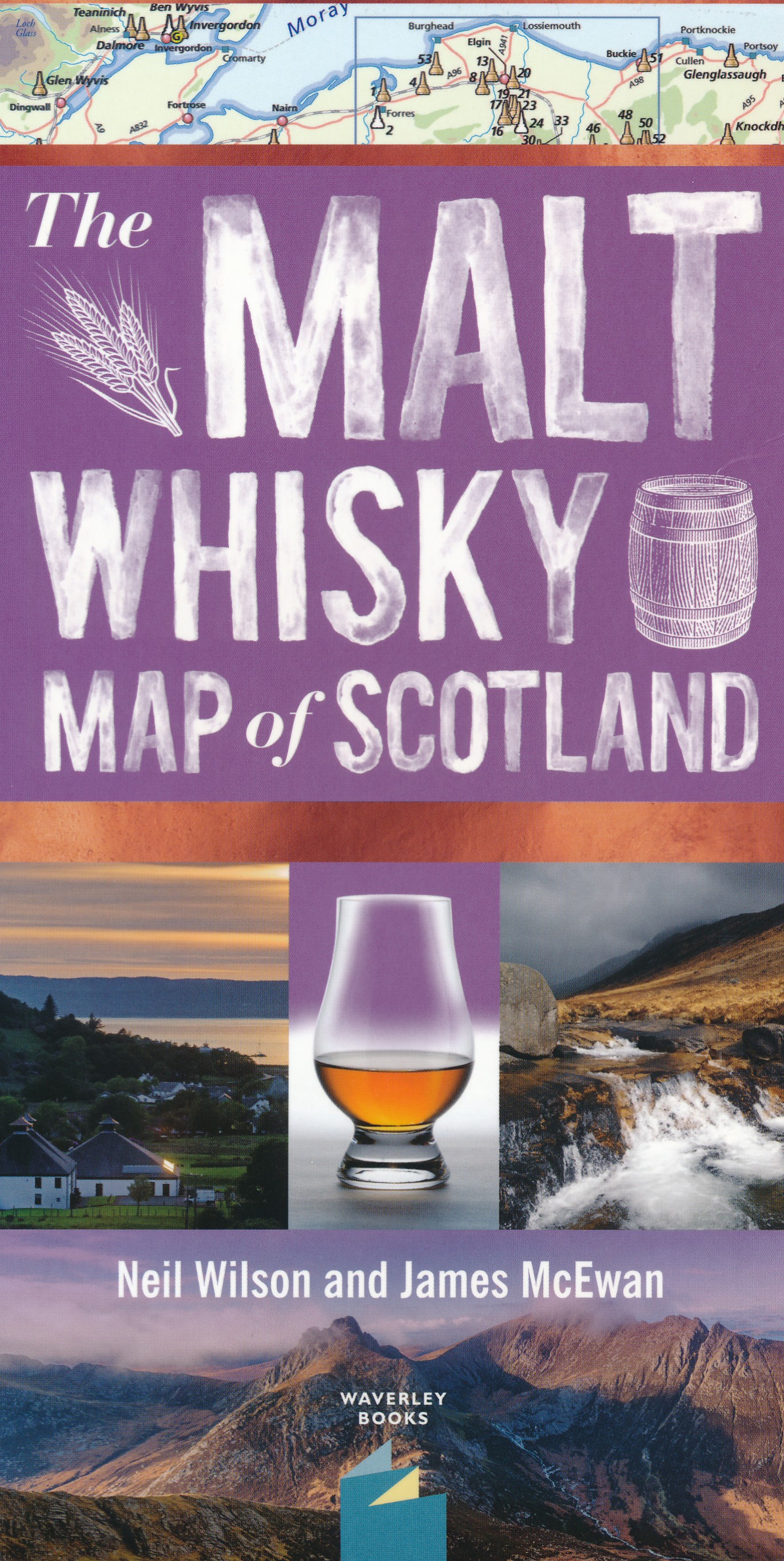 Online bestellen: Wegenkaart - landkaart Malt Whisky Map of Scotland | Waverley Books