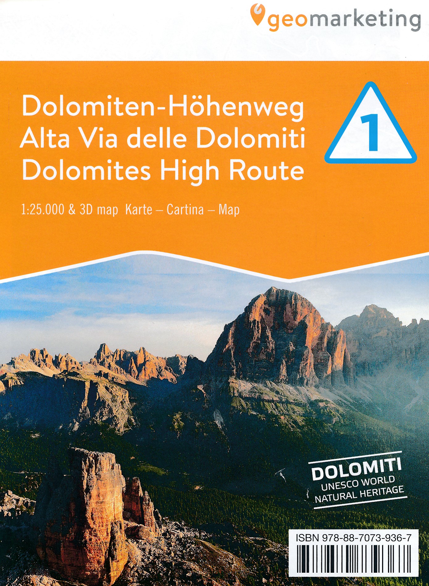 Online bestellen: Wandelkaart 167 Dolomiten-Höhenweg 1 - Alta Via 1 | Tappeiner Verlag