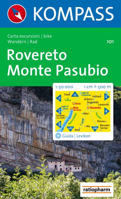 Online bestellen: Wandelkaart 101 Rovereto - Monte Pasubio | Kompass