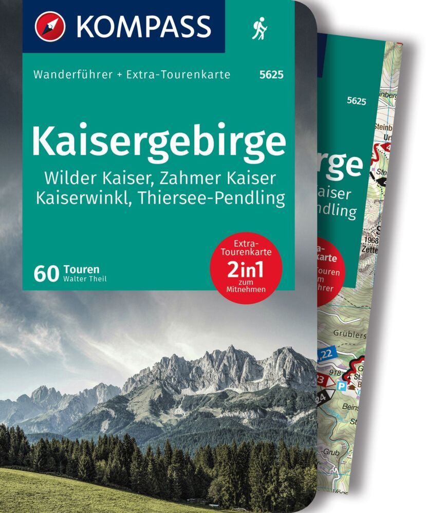 Online bestellen: Wandelgids 5625 Wanderführer Kaisergebirge | Kompass
