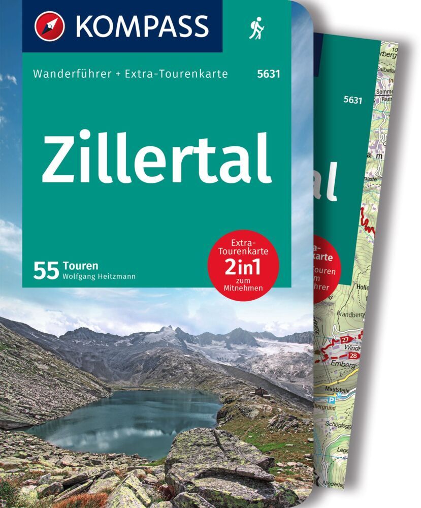 Online bestellen: Wandelgids 5631 Wanderführer Zillertal | Kompass