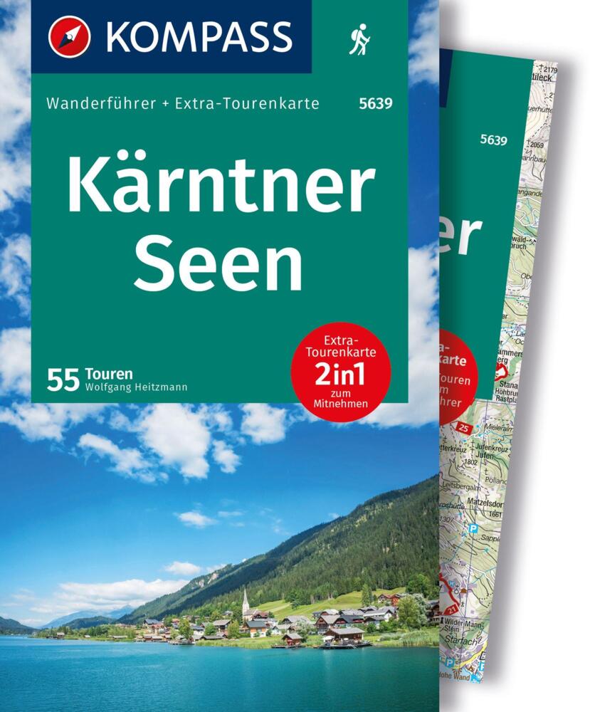 Online bestellen: Wandelgids 5639 Wanderführer Kärnter Seen | Kompass