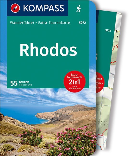 Online bestellen: Wandelgids 5972 Wanderführer Rhodos | Kompass