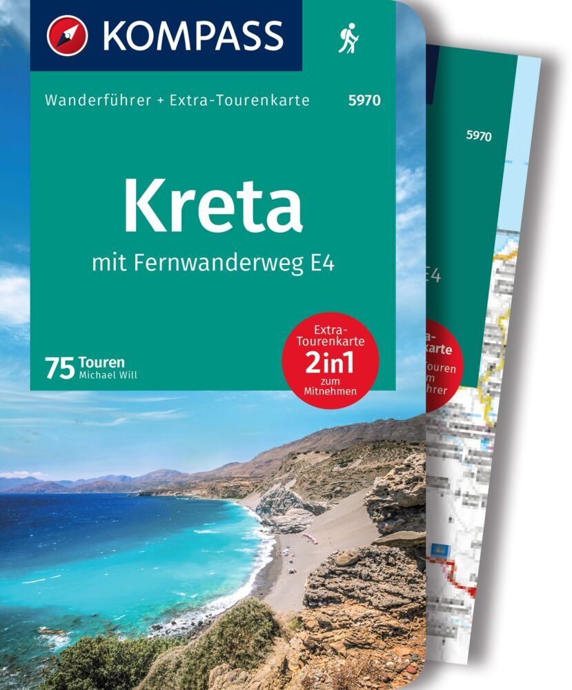 Online bestellen: Wandelgids 5970 Wanderführer Kreta met meerdaagse wandeling E4 | Kompass