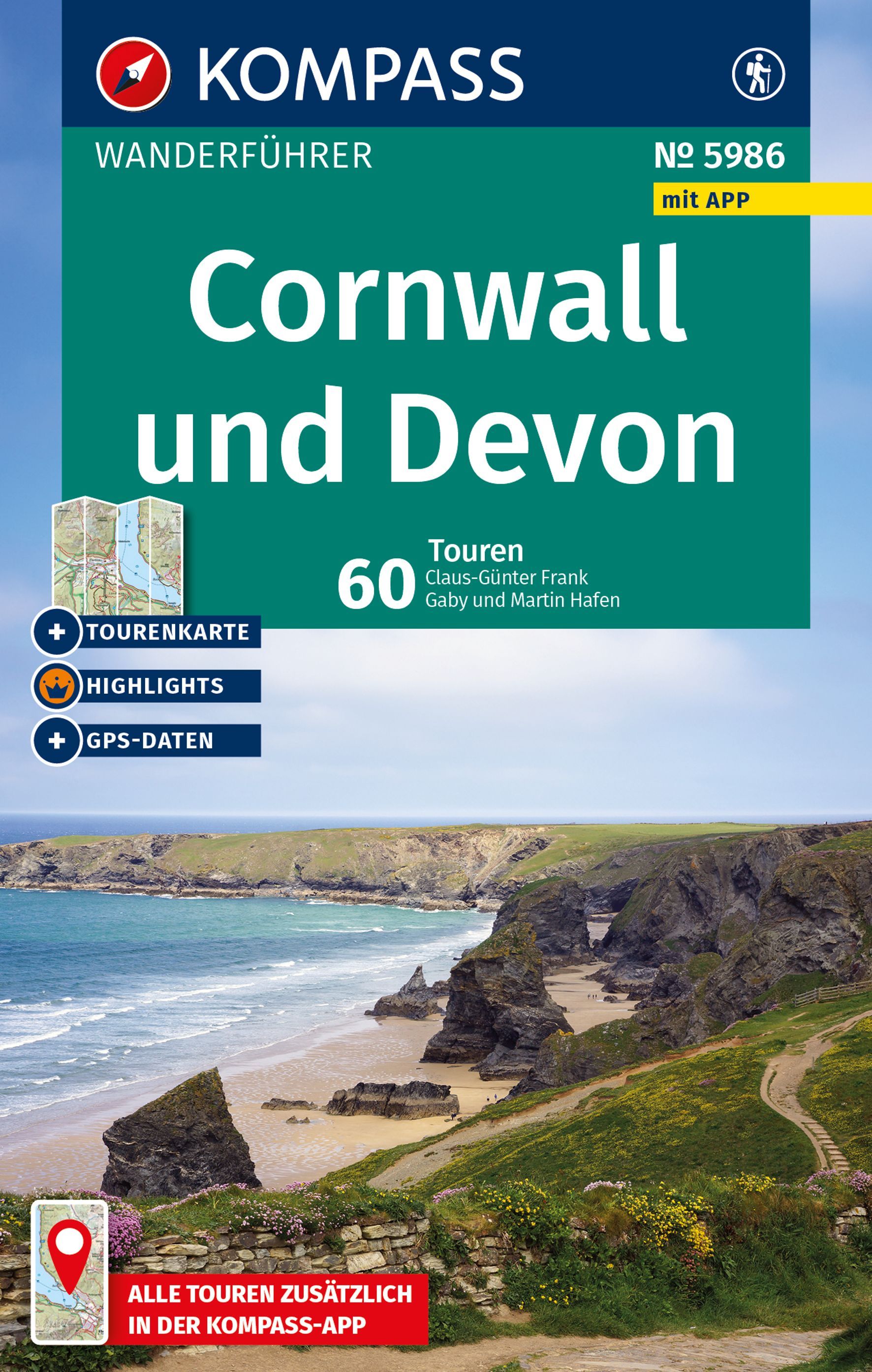Wandelgids 5986 Wanderführer Cornwall - Devon | Kompass