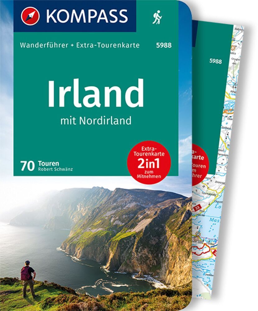 Online bestellen: Wandelgids 5988 Wanderführer Irland und Nordirland - Ierland en Noord Ierland | Kompass