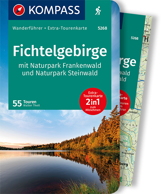 Online bestellen: Wandelgids 5268 Wanderführer Fichtelgebirge mit Naturpark Frankenwald und Naturpark Steinwald | Kompass