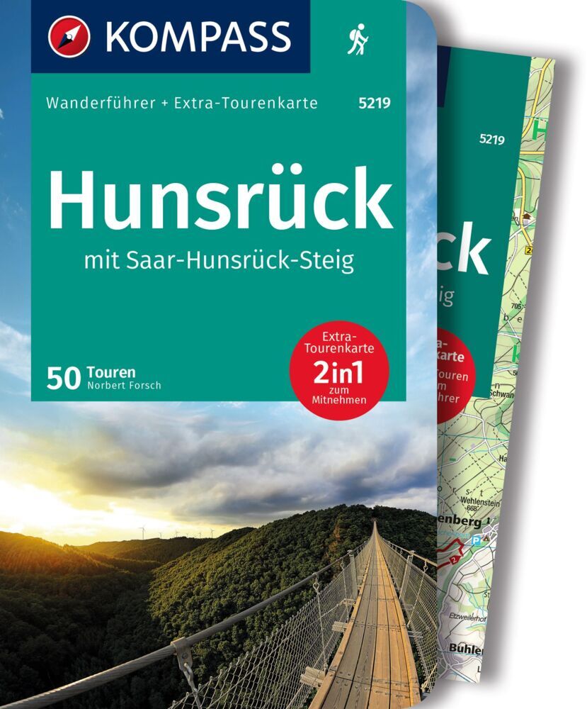 Online bestellen: Wandelgids 5219 Wanderführer Hunsrück mit Saar-Hunsrück-Steig | Kompass