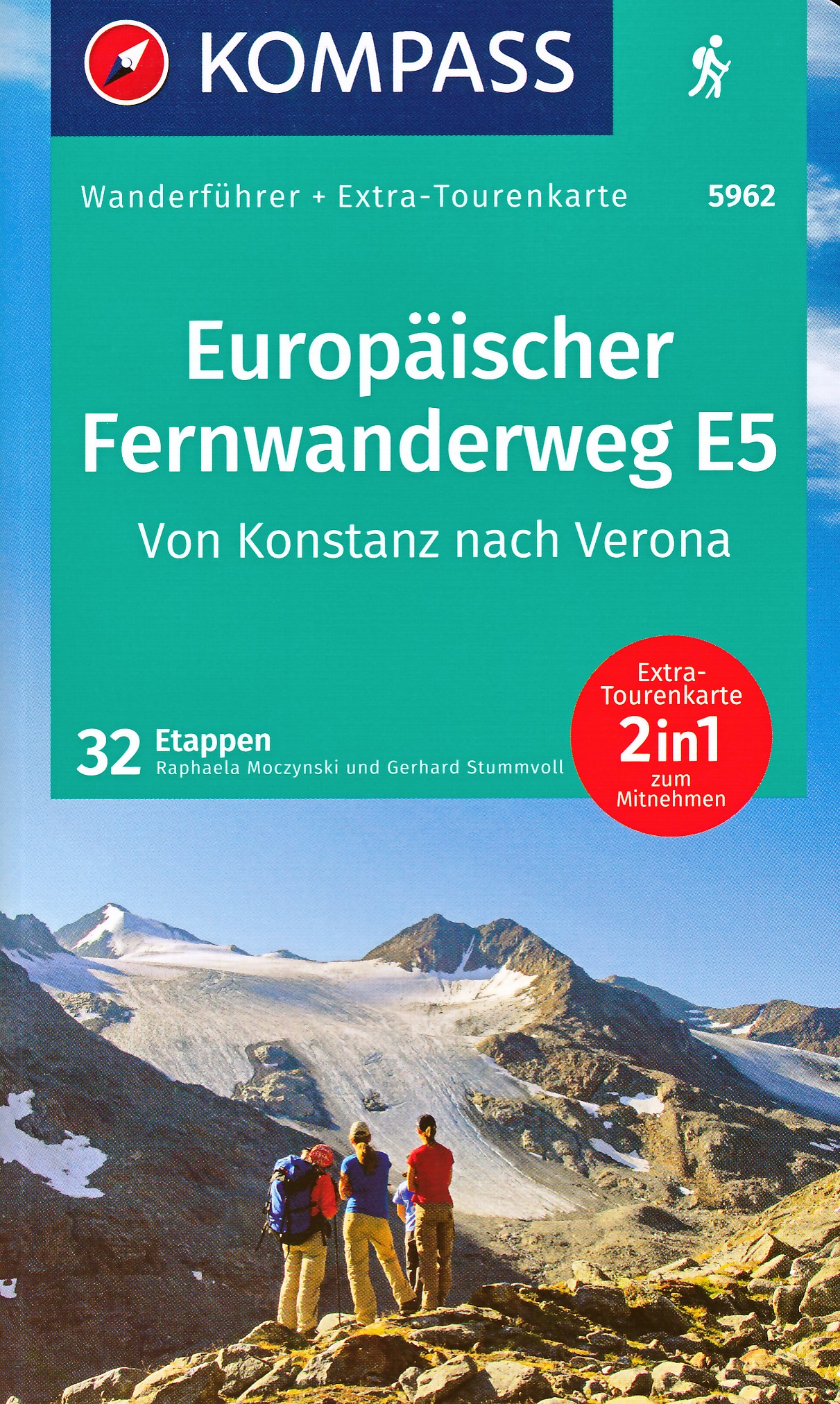 Online bestellen: Wandelgids 5962 Wanderführer Europäischer Fernwanderweg E5 - von Konstanz nach Verona | Kompass