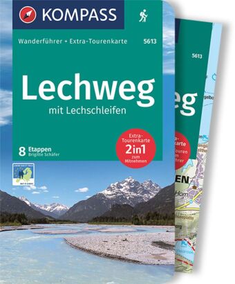 Online bestellen: Wandelgids 5613 Wanderführer Lechweg | Kompass