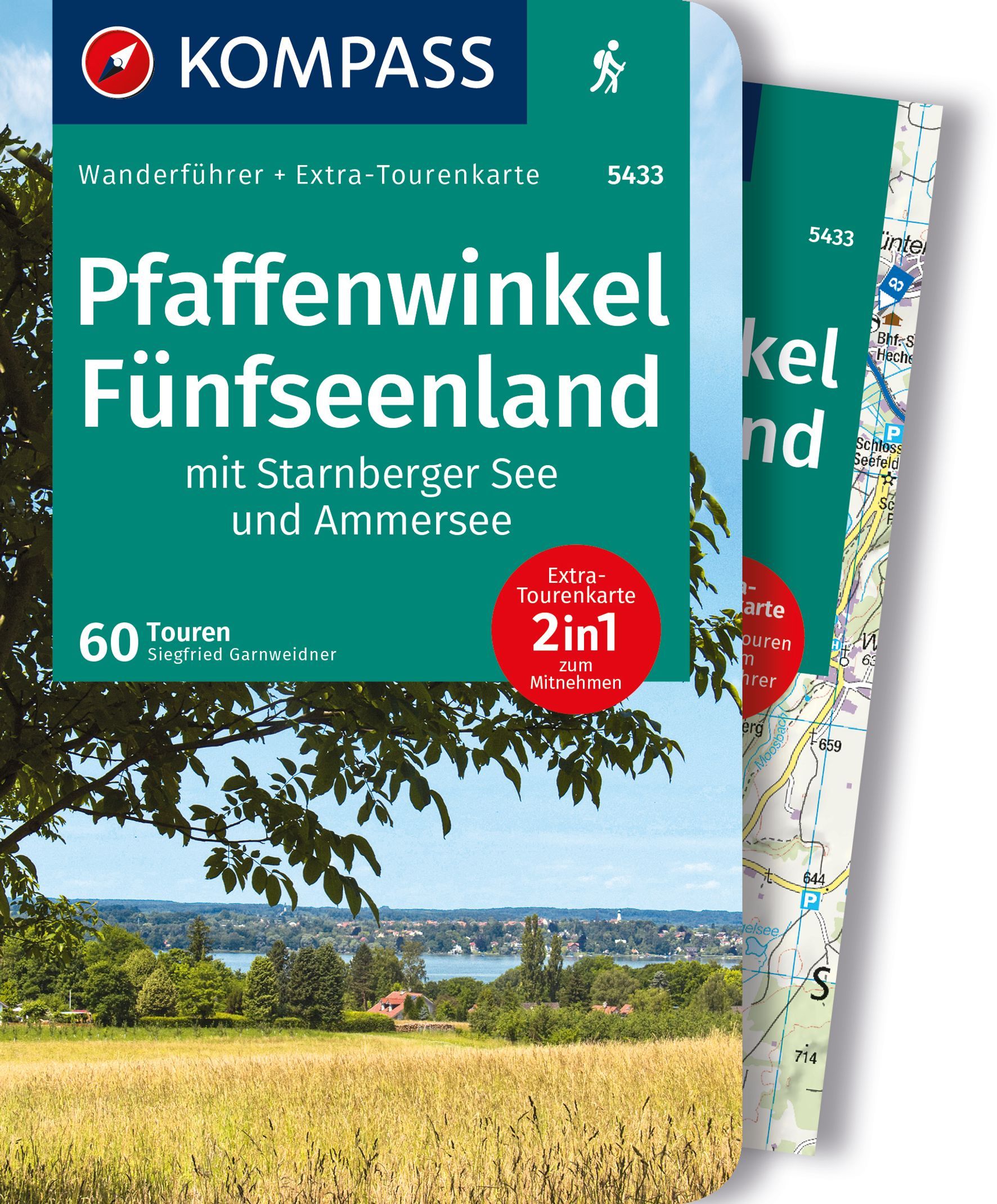 Online bestellen: Wandelgids 5433 Wanderführer Pfaffenwinkel, Fünfseenland, Starnberger See, Ammersee | Kompass