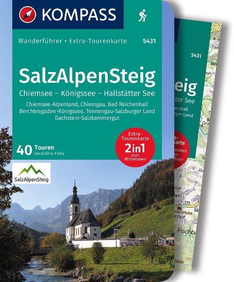 Online bestellen: Wandelgids 5431 Wanderführer SalzAlpenSteig, Chiemsee - Königssee - Hallstätter See | Kompass