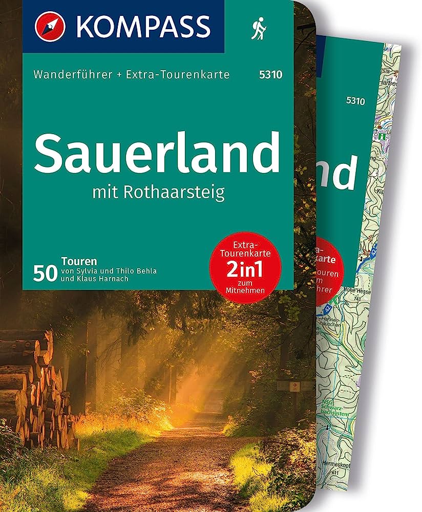 Online bestellen: Wandelgids 5310 Wanderführer Sauerland mit Rothaarsteig | Kompass