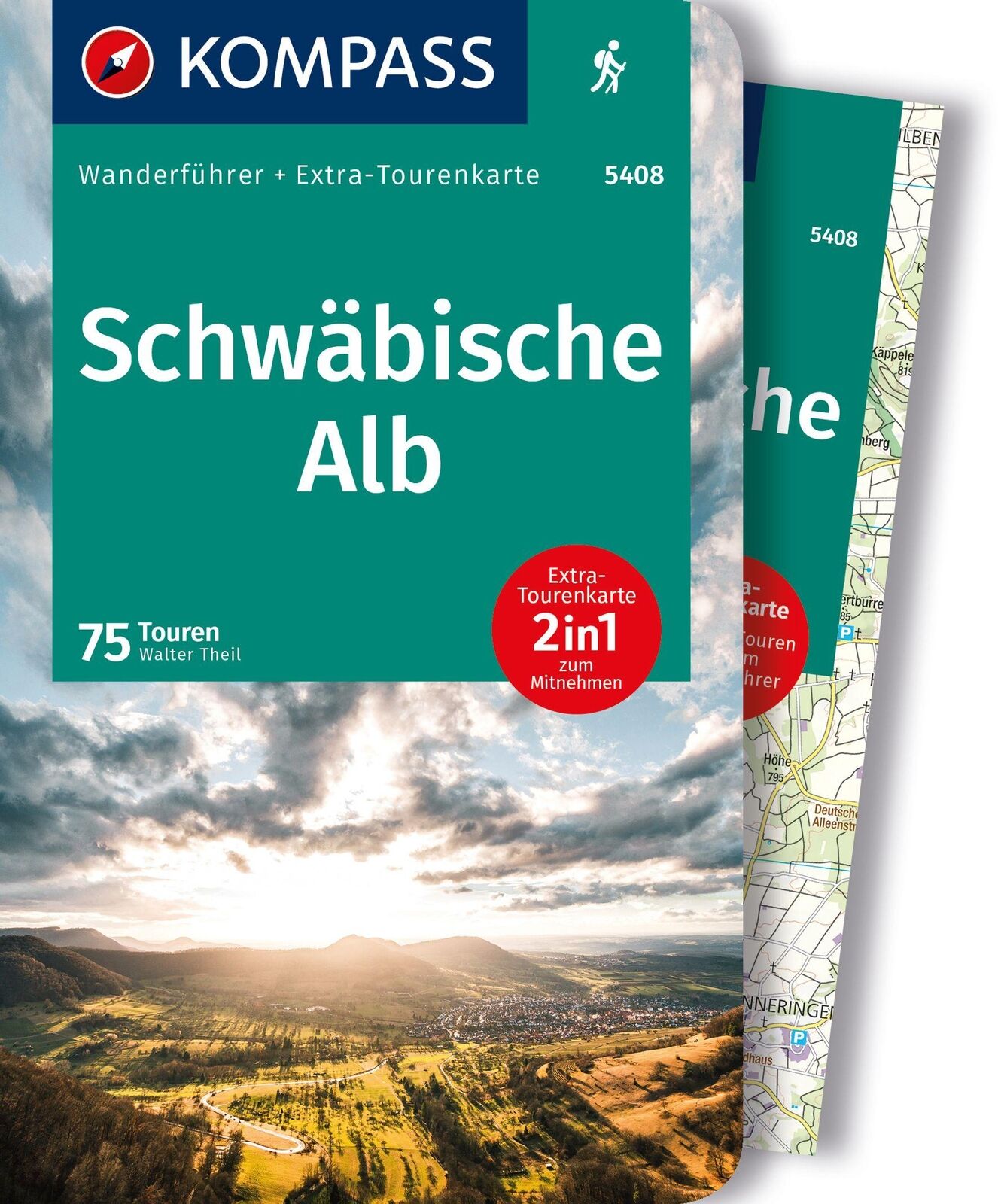 Online bestellen: Wandelgids 5408 Wanderführer Schwäbische Alb | Kompass