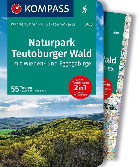 Online bestellen: Wandelgids 5106 Wanderführer Naturpark Teutoburger Wald mit Wiehen- und Eggegebirge | Kompass