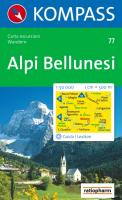 Wandelkaart 77 Alpi Bellunesi | Kompass |