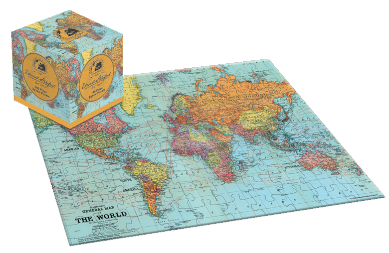 Legpuzzel Kubus Wereld Edward Stanf…