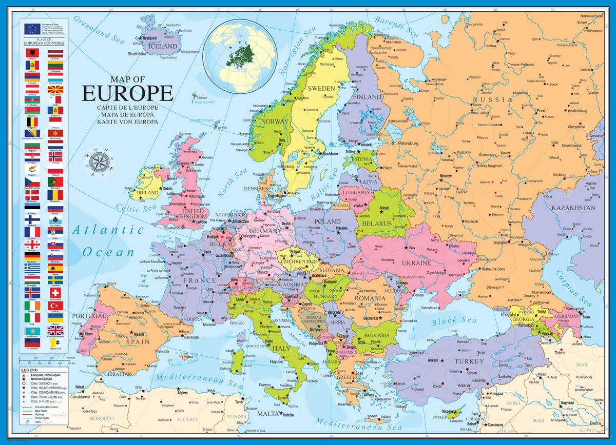 Legpuzzel Europa - Map of Europa | Eurographics | 0628136607896