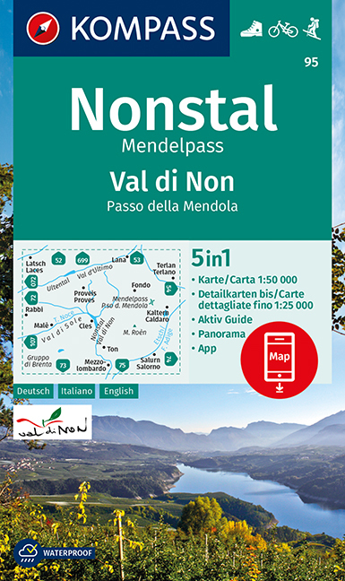 Online bestellen: Wandelkaart 95 Valle di Non/Nonstal | Kompass