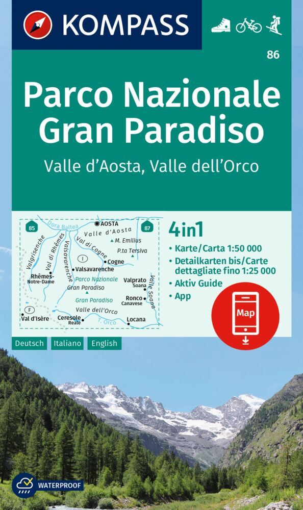 Wandelkaart 86 Parco Nazionale Gran…
