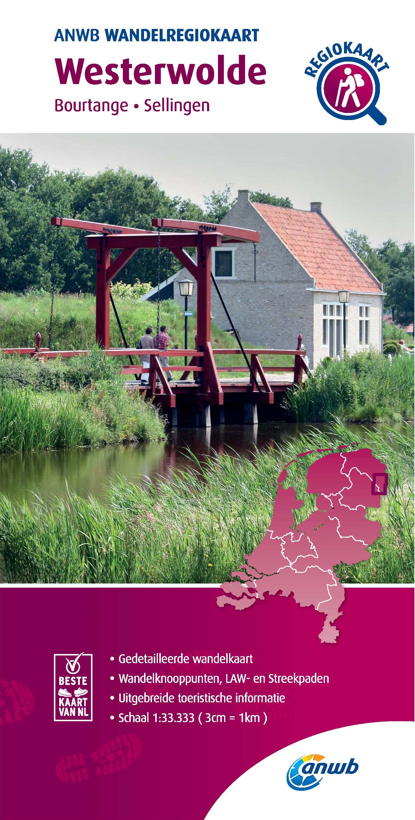 Online bestellen: Wandelkaart Wandelregiokaart Westerwolde | ANWB Media