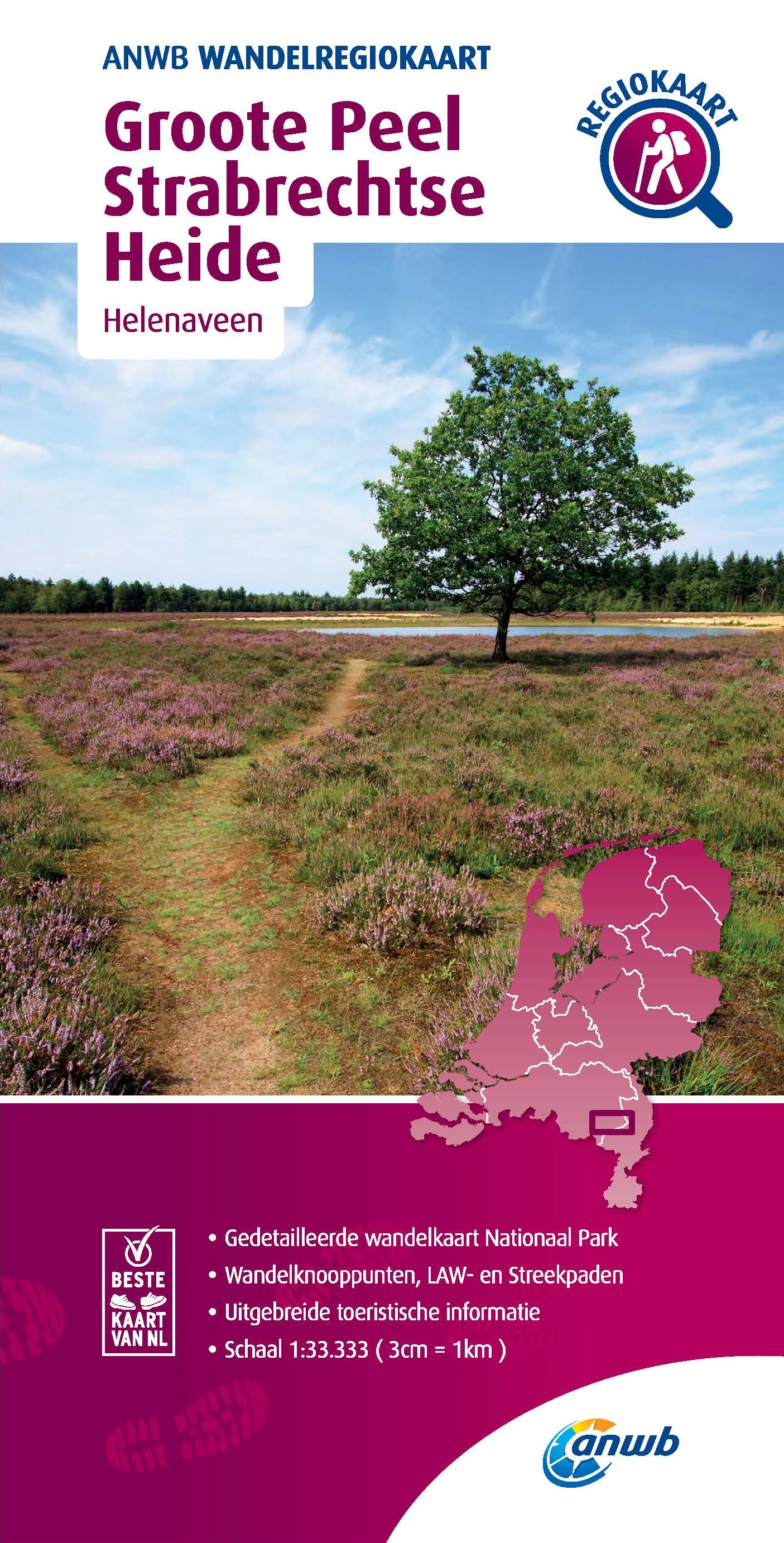 Online bestellen: Wandelkaart Wandelregiokaart Groote Peel - Strabrechtse Heide | ANWB Media