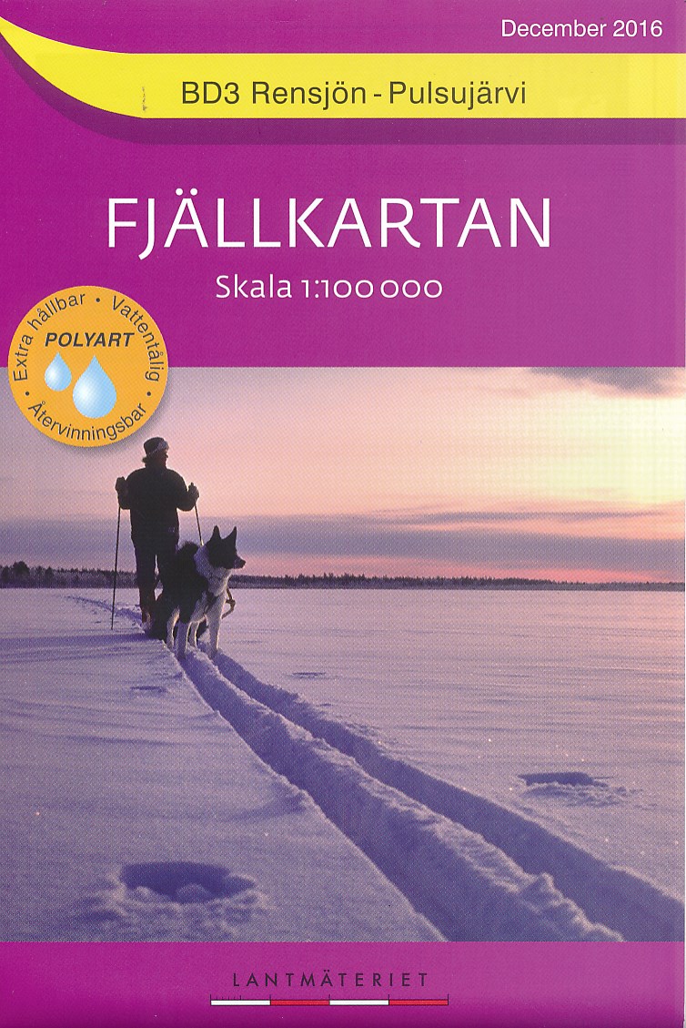 Online bestellen: Wandelkaart BD03 Fjällkartan Rensjön - Pulsujärvi | Lantmäteriet
