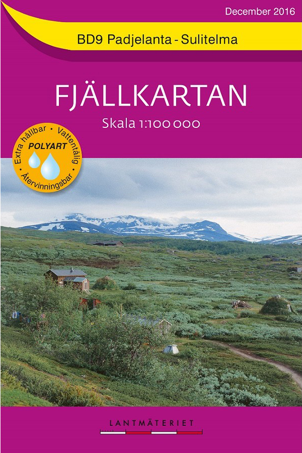 Wandelkaart BD9 Fjällkartan Padjela…