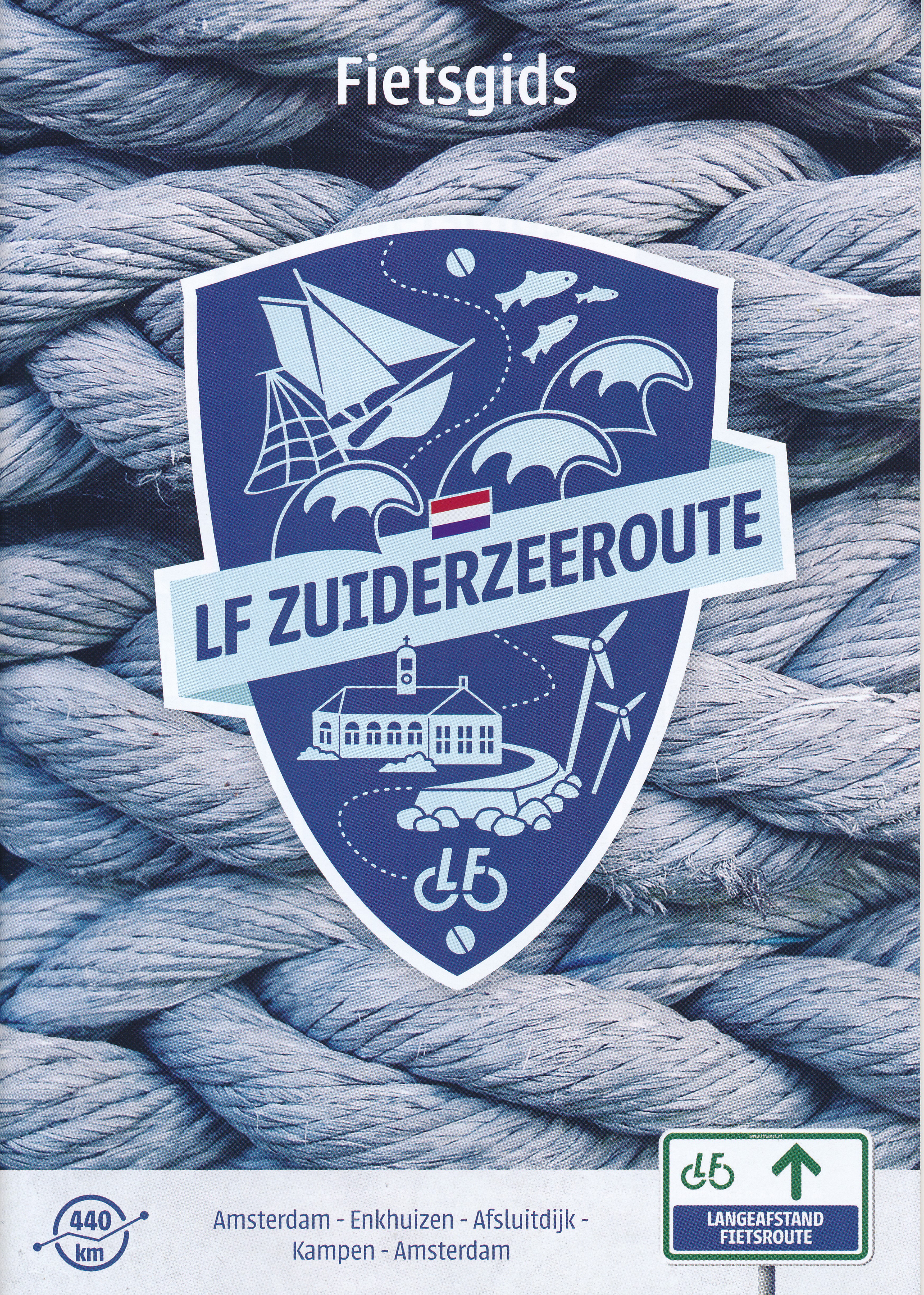 Fietsgids LF Zuiderzeeroute - kaart…