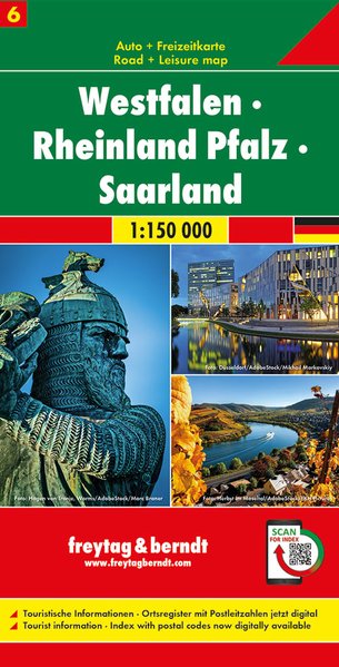 Wegenkaart - landkaart 06 Westfalen - Rheinland Pfalz - Saarland | Fre