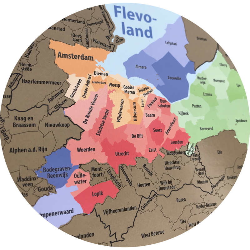 Scratch Map Nederland kraskaart der Nederlanden 56 x 44 cm Bubble