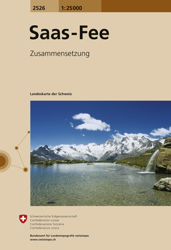 Online bestellen: Wandelkaart - Topografische kaart 2526 Saas - Fee | Swisstopo