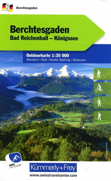Online bestellen: Wandelkaart 08 Outdoorkarte Berchtesgaden | Kümmerly & Frey