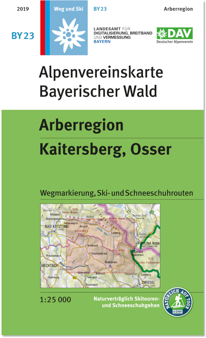 Online bestellen: Wandelkaart BY23 Alpenvereinskarte Bayerischer Wald - Beierse Woud | Alpenverein