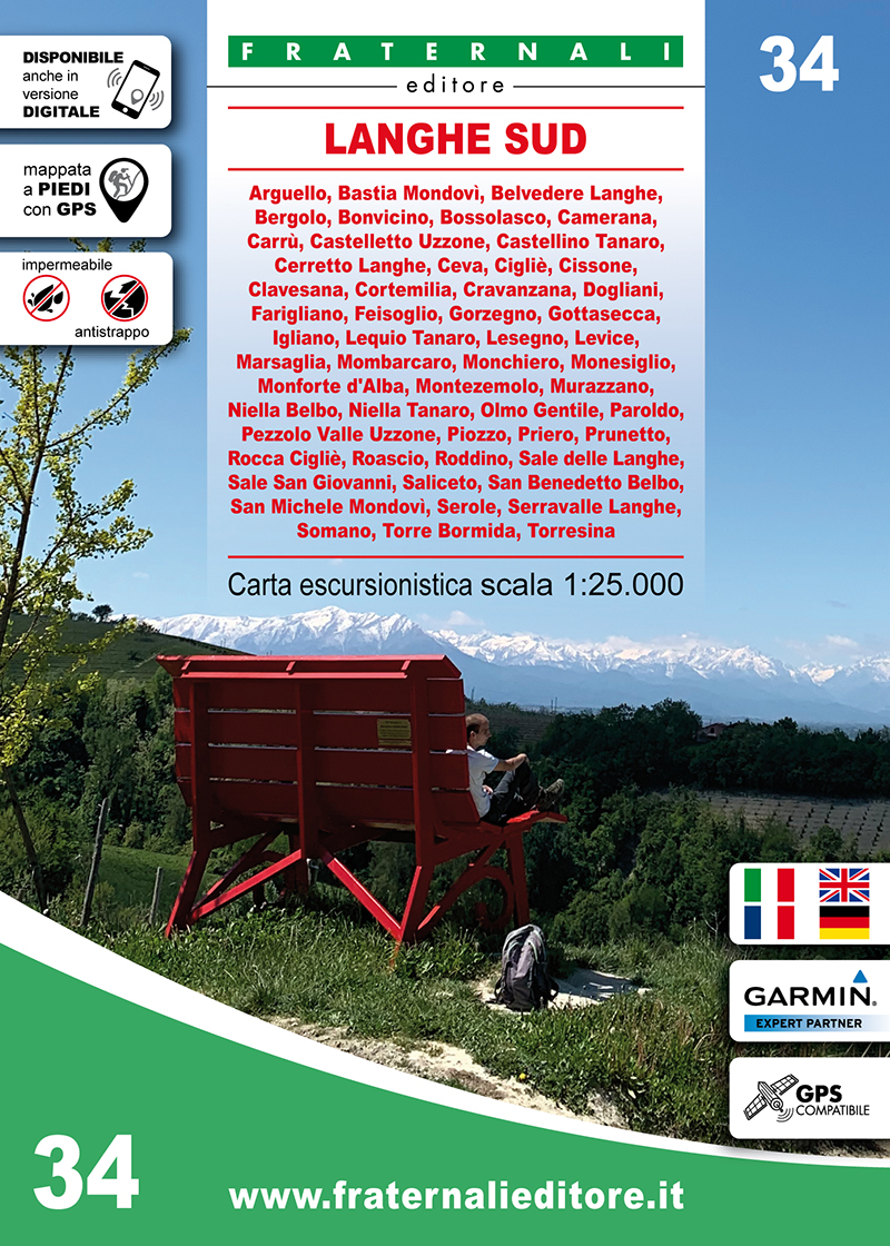 Wandelkaart 34 Langhe Sud | Fratern…