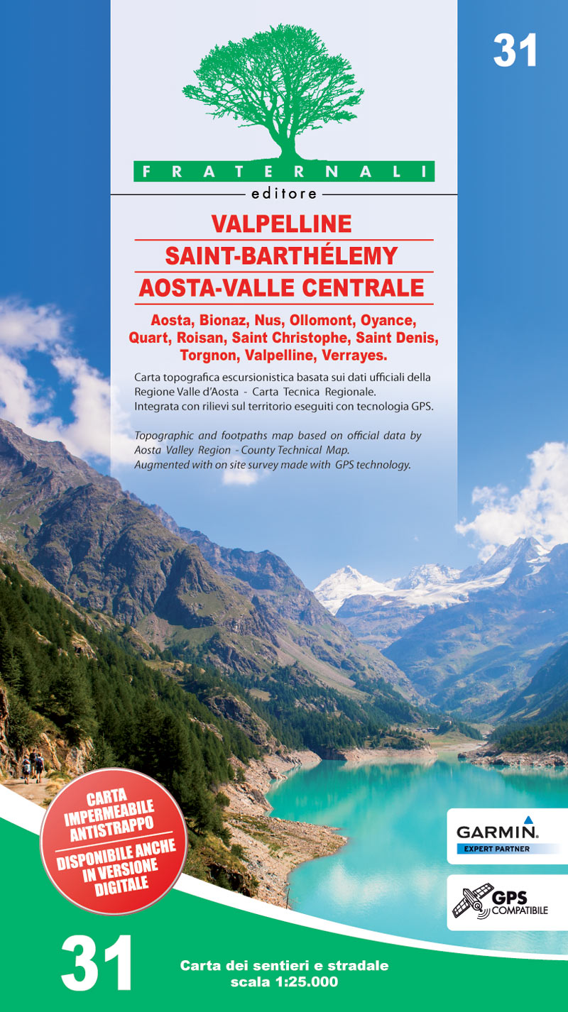 Online bestellen: Wandelkaart 31 Valpelline, Saint Barthélemy, Aosta - Valle Centrale | Fraternali Editore