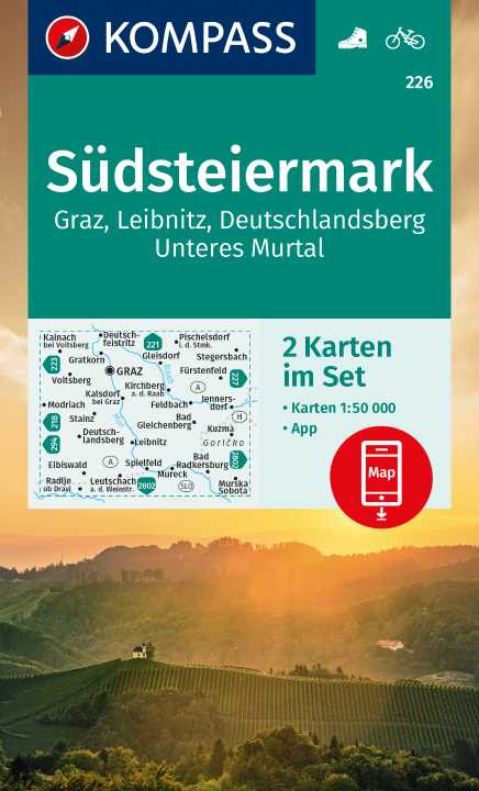Online bestellen: Wandelkaart 226 Südsteiermark | Kompass