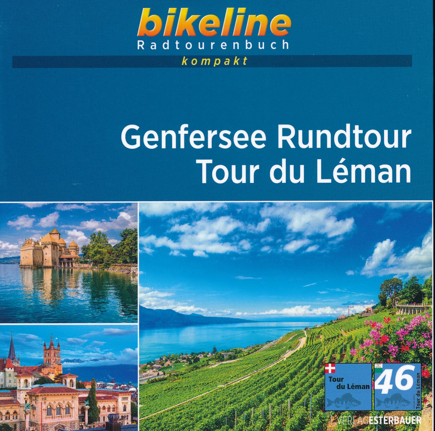 Online bestellen: Fietsgids Bikeline Radtourenbuch kompakt Genfersee Rundtour - Tour du Leman - Meer van Geneve | Esterbauer