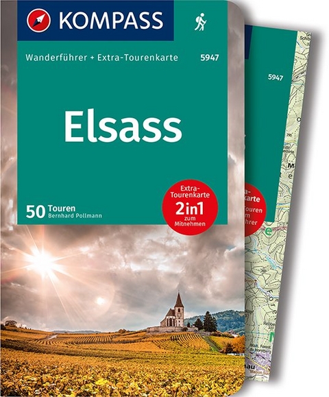 Online bestellen: Wandelgids 5947 Wanderführer Elsass | Kompass