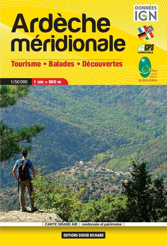 Online bestellen: Wandelkaart Ardèche méridionale | Didier Richard