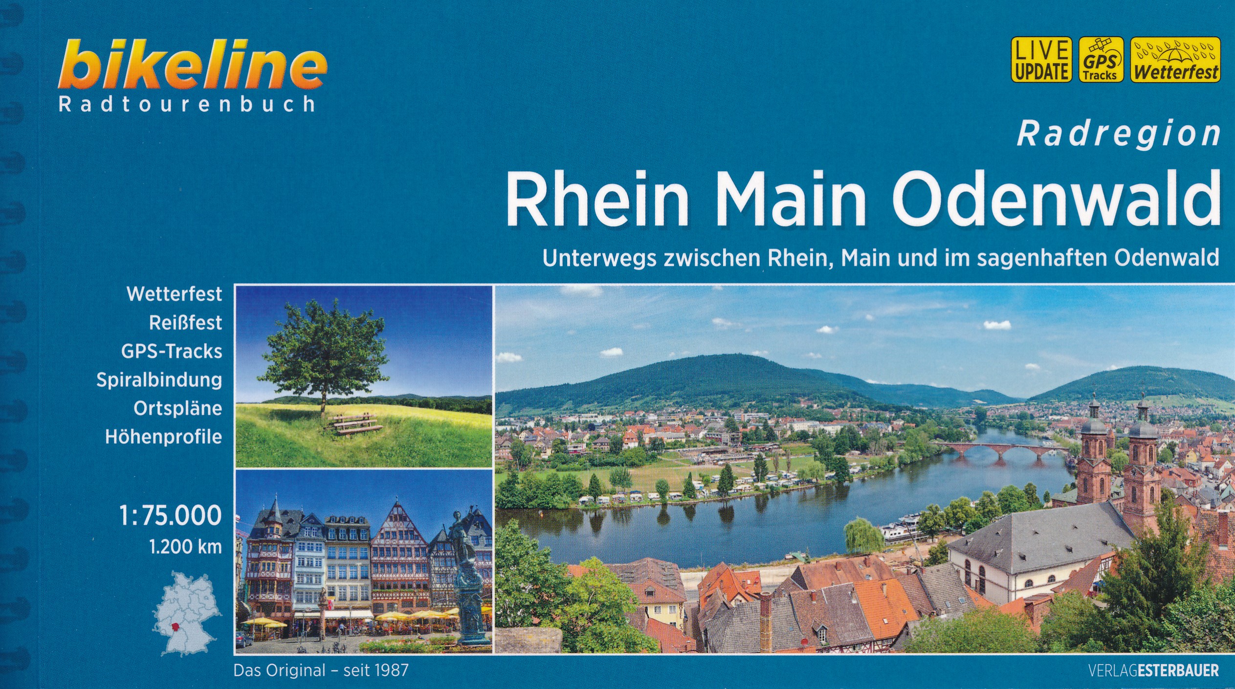 Online bestellen: Fietsgids Bikeline Rhein Main Odenwald | Esterbauer