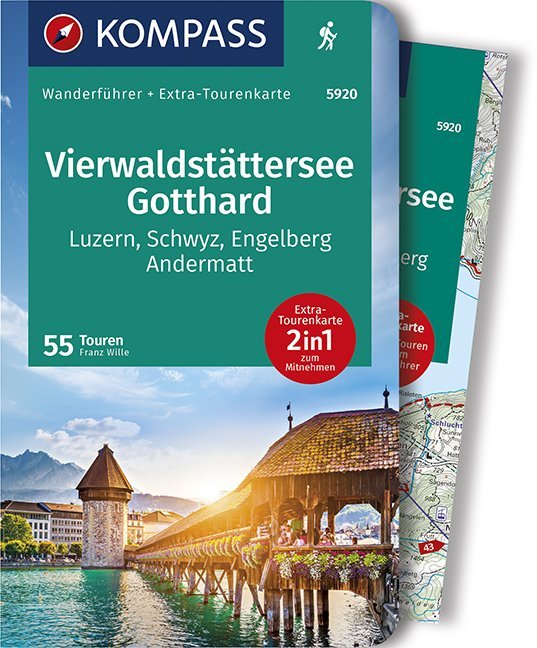 Online bestellen: Wandelgids 5920 Wanderführer Vierwaldstättersee - Gotthard | Kompass
