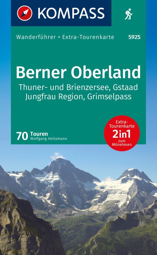 Online bestellen: Wandelgids 5925 Wanderführer Berner Oberland | Kompass
