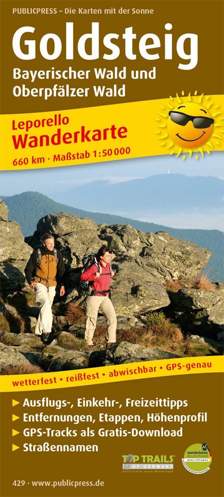 Wandelkaart 429 Goldsteig | Publicpress