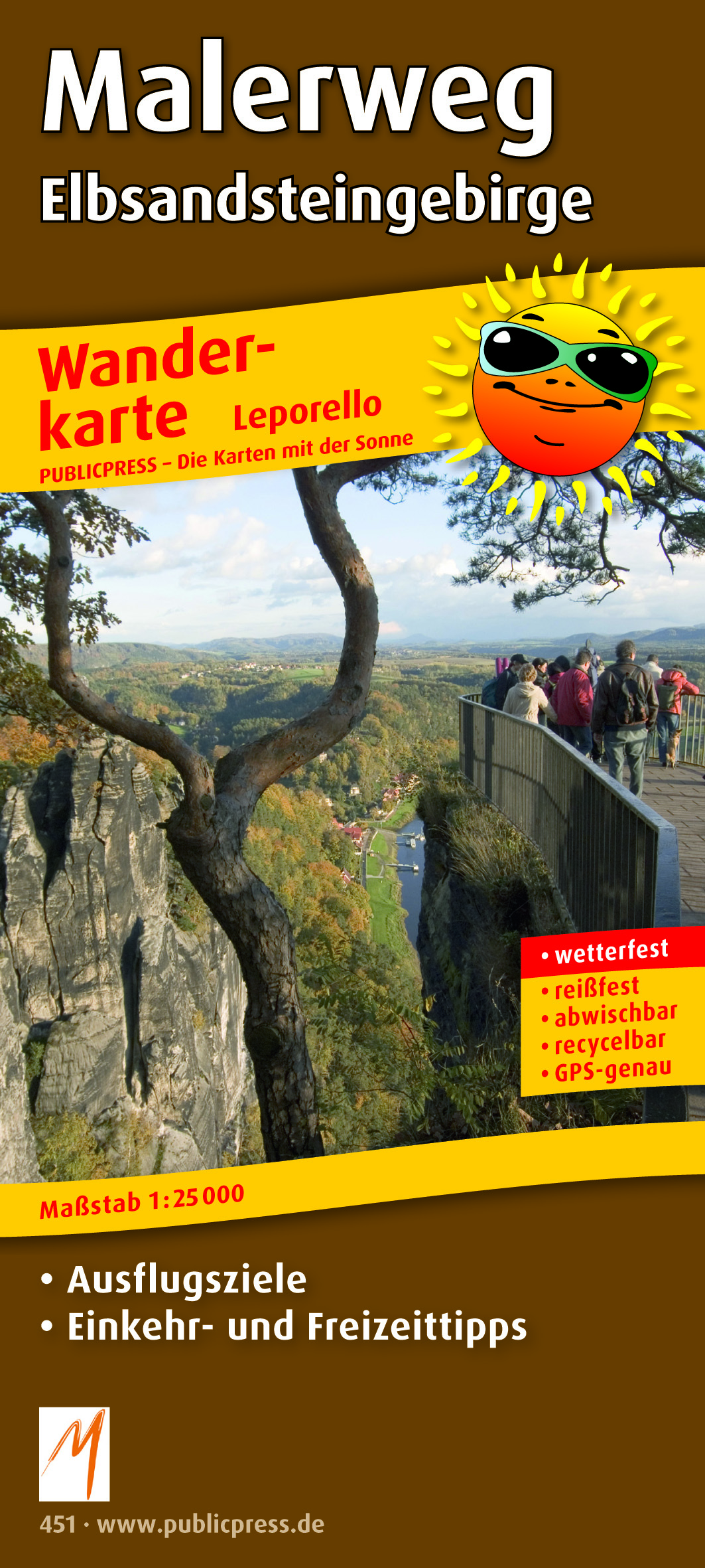 Wandelkaart 451 Malerweg | Publicpr…