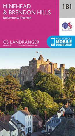Online bestellen: Wandelkaart - Topografische kaart 181 Landranger Minehead & Brendon Hills, Dulverton & Tiverton | Ordnance Survey