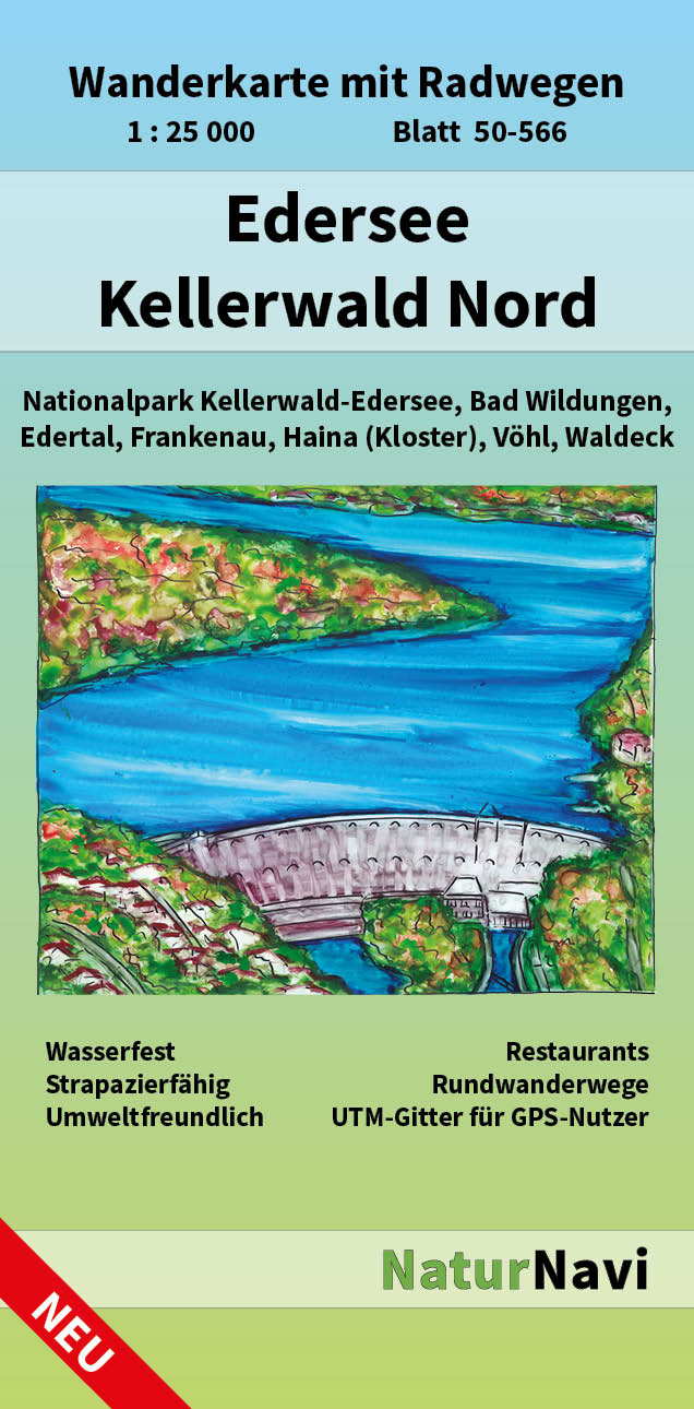 Online bestellen: Wandelkaart 50-566 Edersee - Kellerwald Nord | NaturNavi